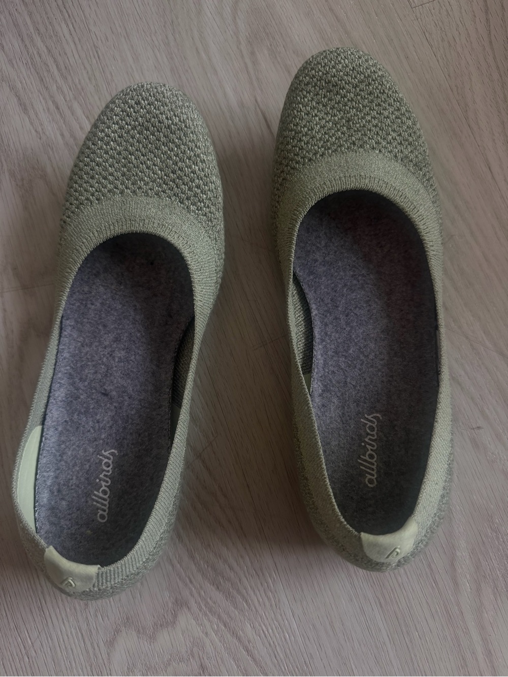 allbirds Women's Olive Knit Ballet Flats